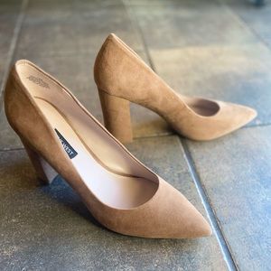 Nine West Cara Women's Block Heel Pumps - Camel - size 10